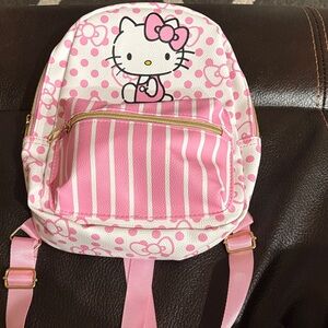 NWOT Hello Kitty Pink and White Polka Dot Backpack